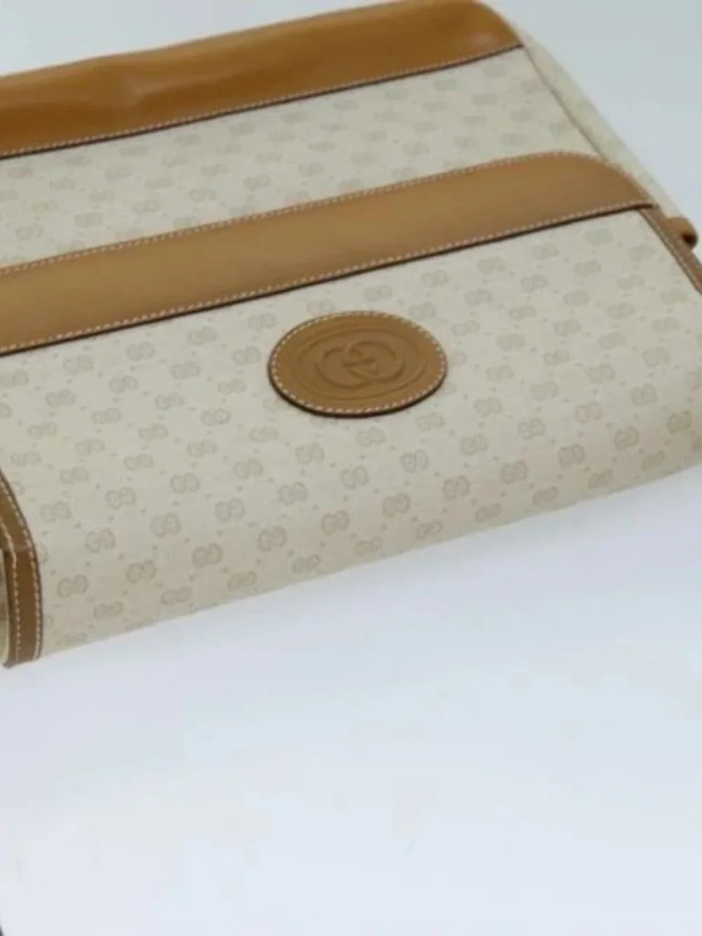 GUCCI Micro GG Supreme Shoulder Bag PVC Beige - Picture 6 of 16